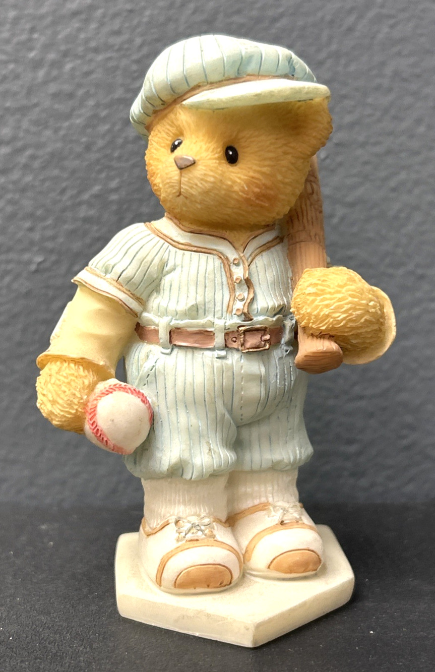 Cherished Teddies Lou Take Me Out To The Ball Game Figurine Enesco 203432